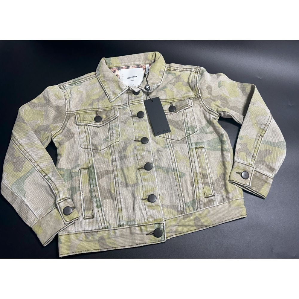 One Teaspoon NWT Kids Safari Camo Trucker Jacket in Size 7/8‎